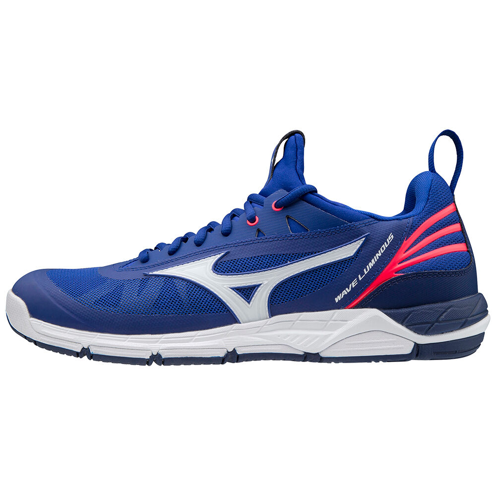 Mizuno Wave Luminous Férfi Röplabda Cipő Kék/Fehér/Rózsaszín AJS618973